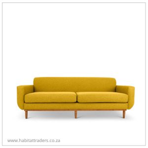 Three seater light mustard yellow Couch for sale in Cape Town